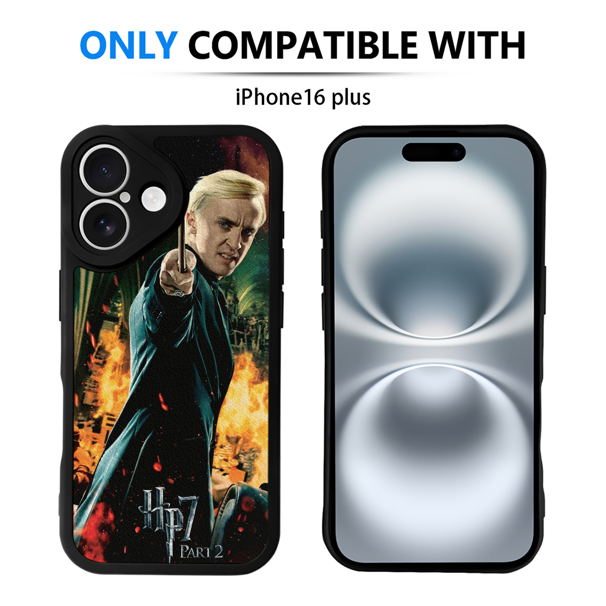 （画像用） Harry Potter ハリー・ポッターシリーズ 【iPhone 16シリーズ対応】シリコンスマホケース（レザー調） 材質：シリコン